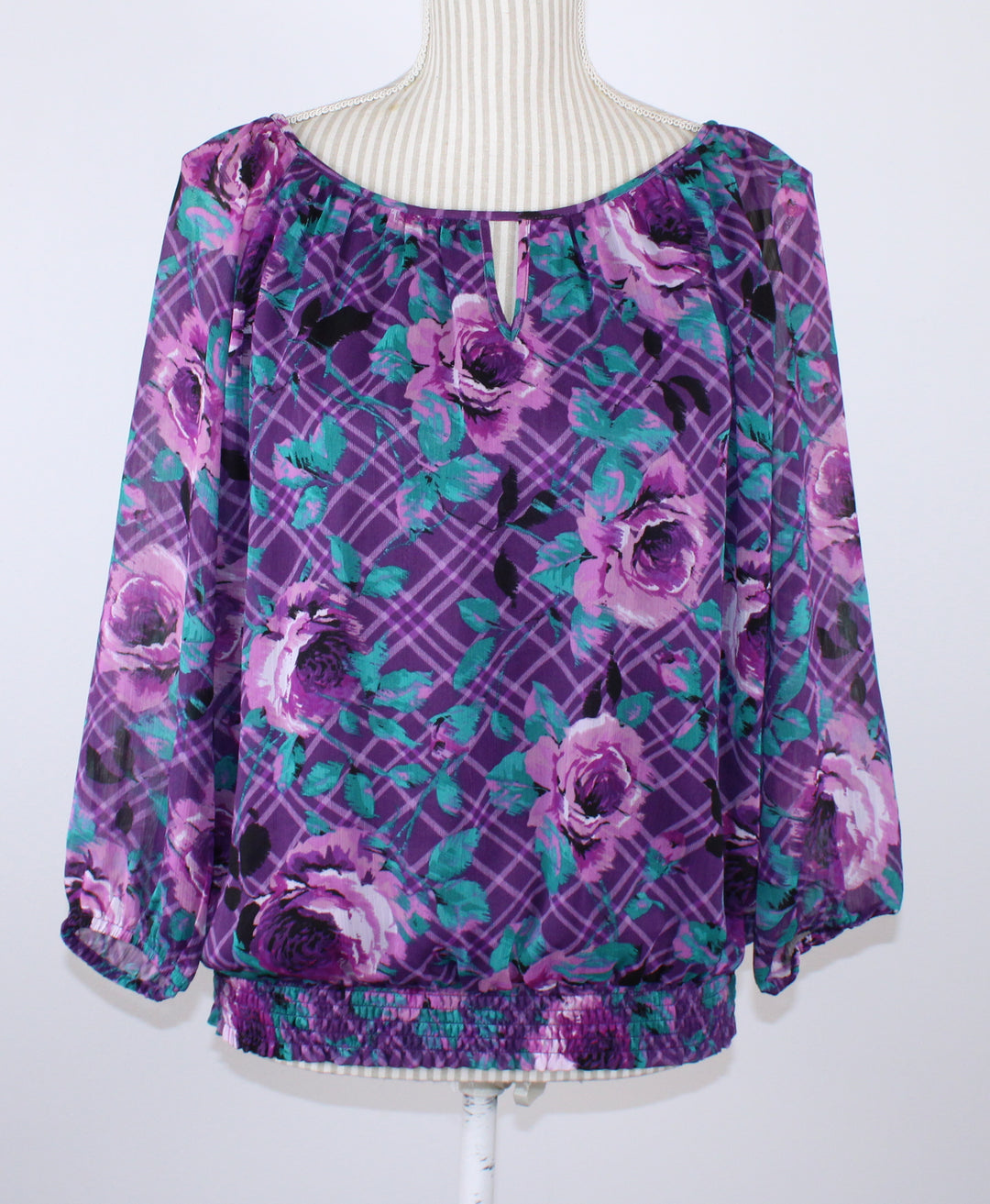 REFLECTIONS PURPLE TOP LADIES MEDIUM PRE-LOVED
