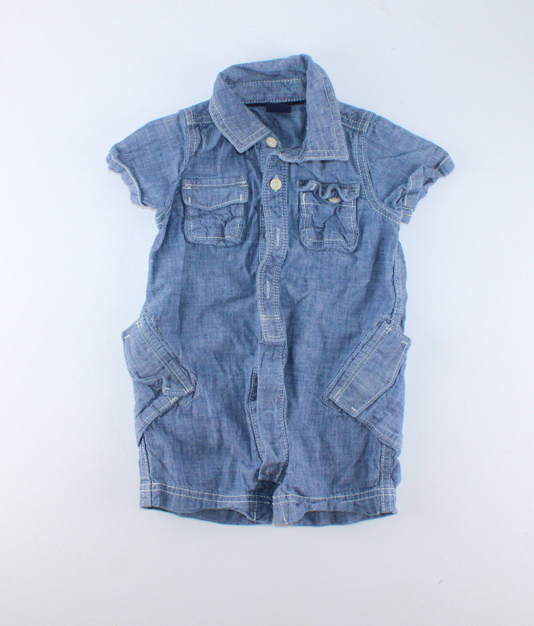 GAP DENIM ROMPER 6-12M PRE-LOVED