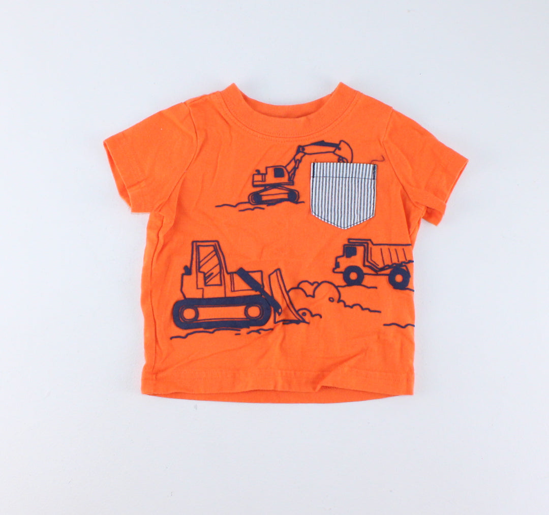 CARTERS ORANGE TEE 0-3M EUC