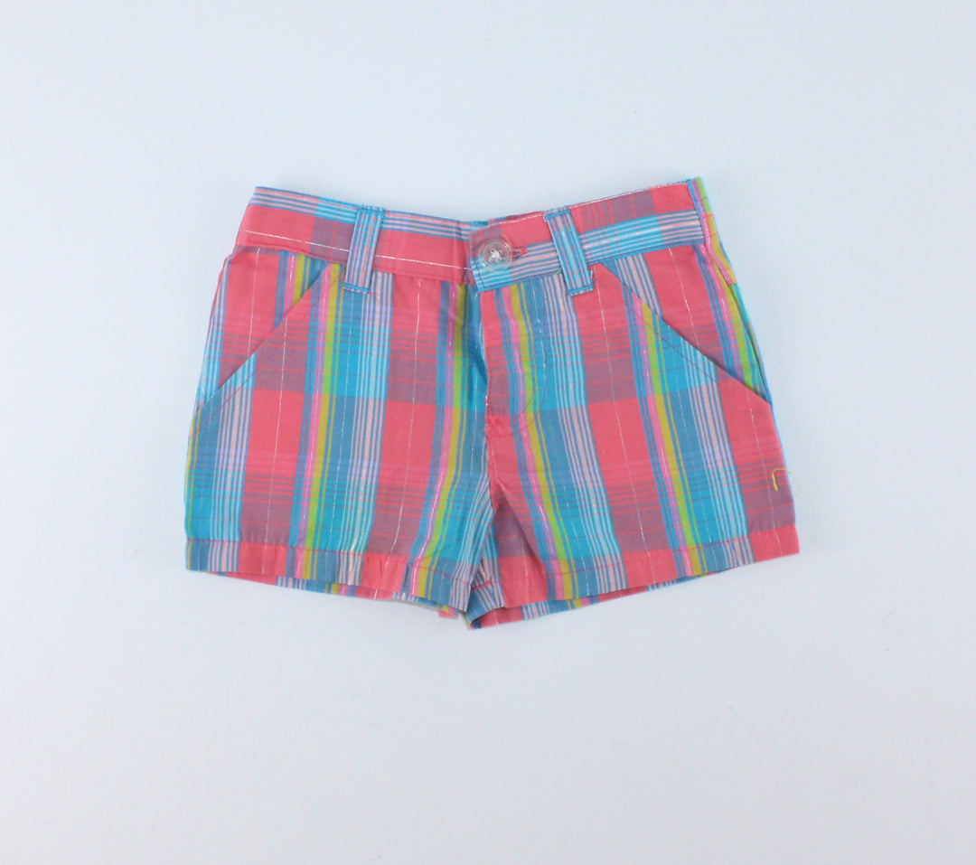 US POLO ASSN PLAID SHORTS 12M EUC