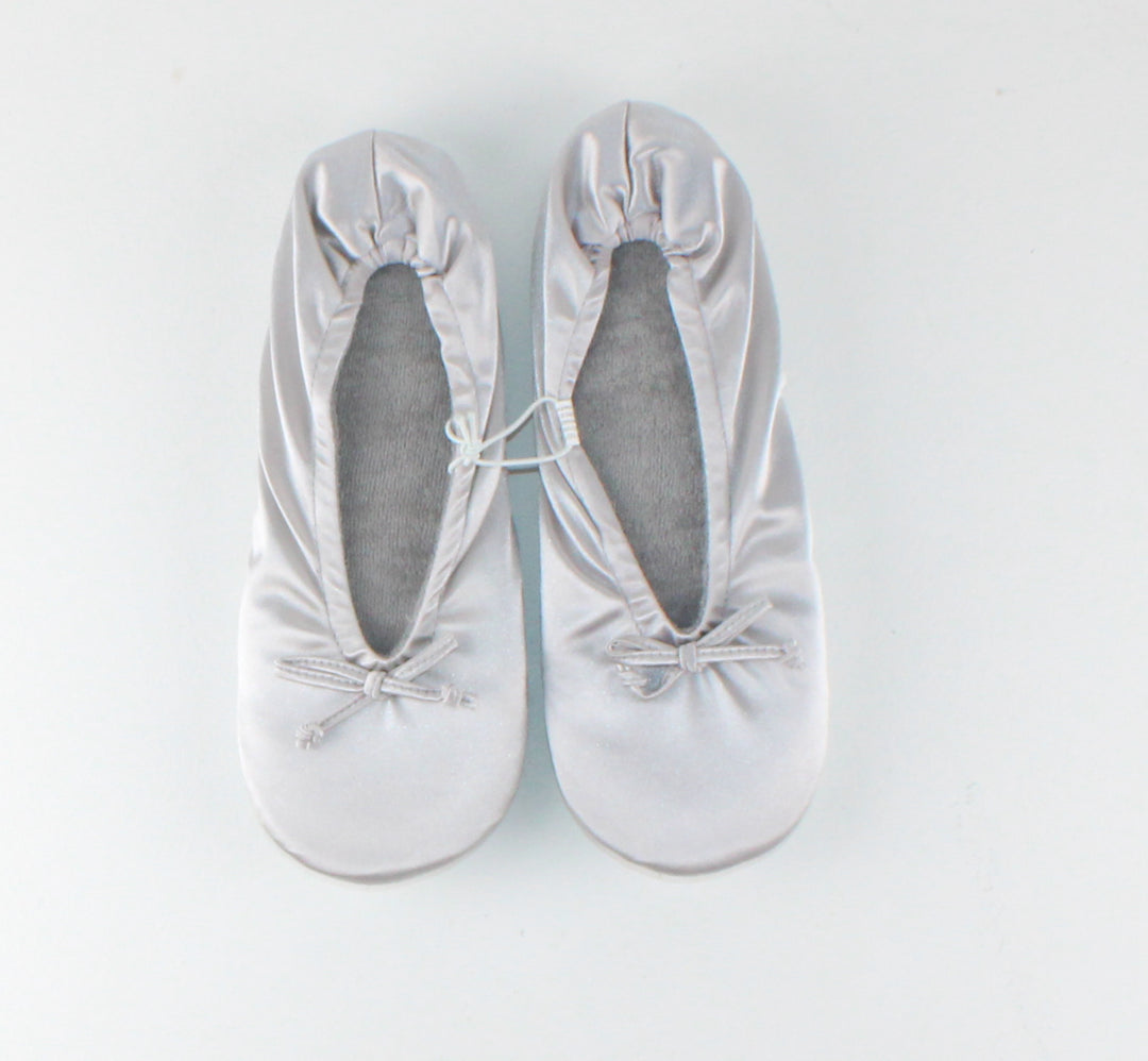 TENDER TOOTSIES GREY SLIPPERS SHOE SIZE 9.5-10.5 PRE-LOVED