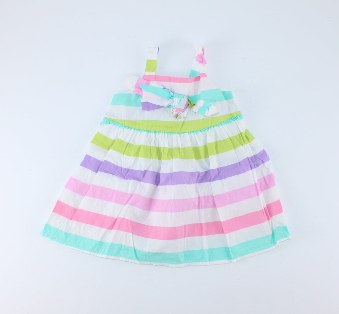 THE BABY COMPANY STRIPED DRESS 18-24M PRE-LOVED