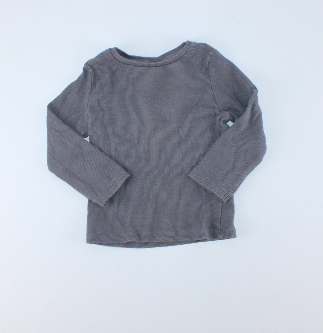 NEXT GREY LS TOP 12-18M EUC