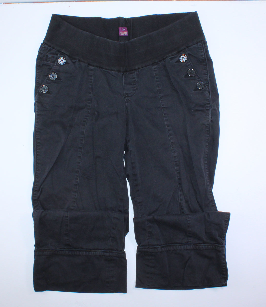 THYME BLACK CAPRIS LADIES SMALL VGUC