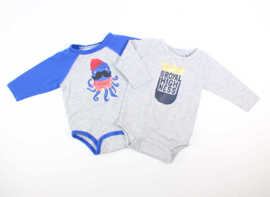 OKIE DOKIE 2 PACK LS ONESIES 3M PRE-LOVED