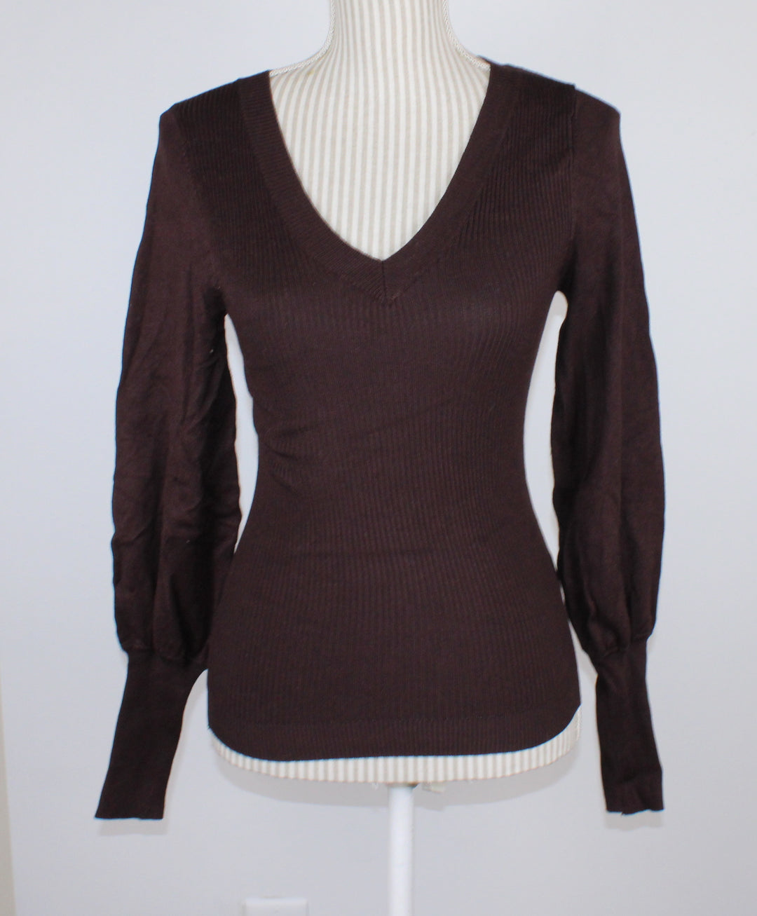 RW & CO BROWN TOP LADIES XS EUC