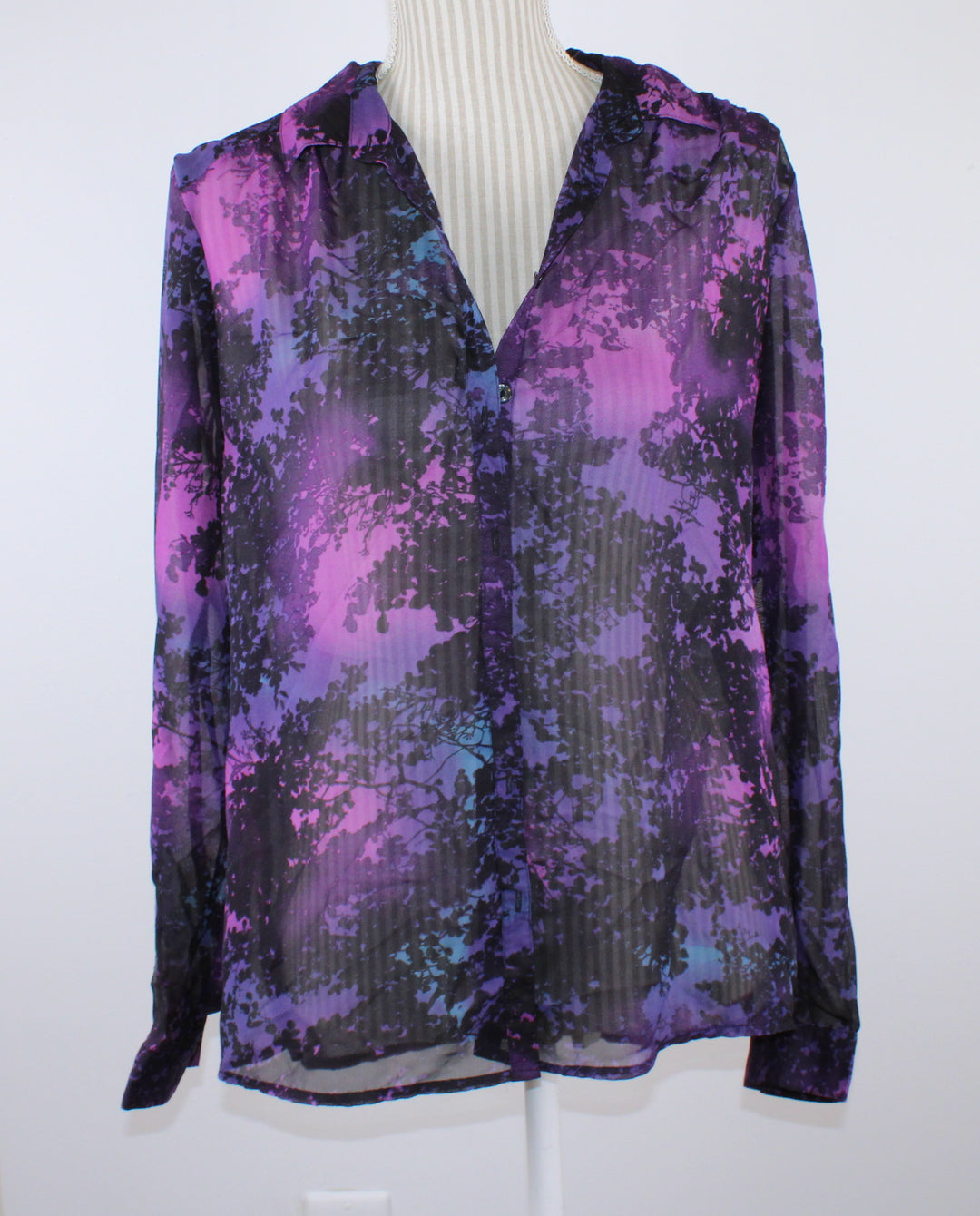 NORTHERN REFLECTIONS PURPLE BLOUSE LADIES MEDIUM PRE-LOVED