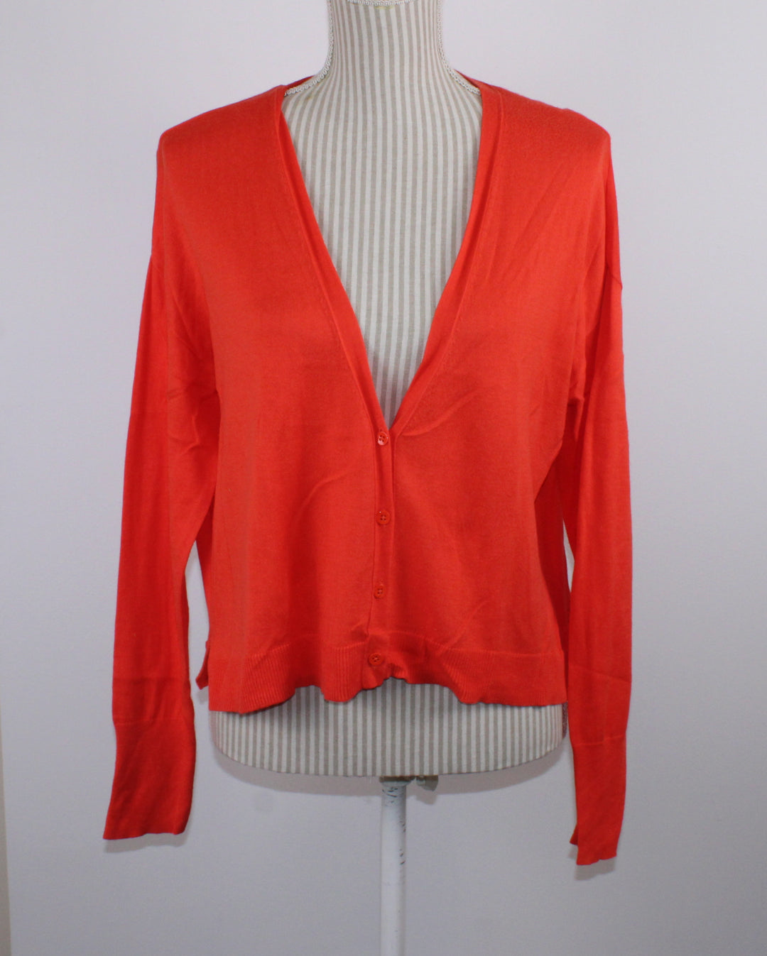 OLD NAVY THIN CORAL CARDIGAN LADIES MEDIUM PRE-LOVED