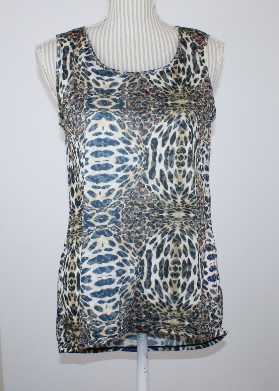 LAVENA ANIMAL SHEER TANK LADIES MEDIUM PRE-LOVED