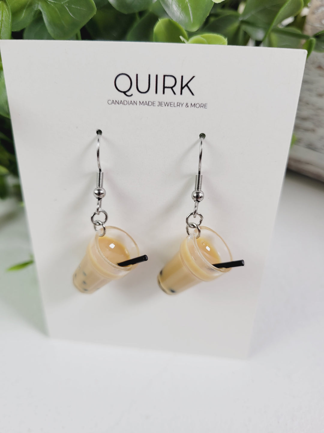 Quirk Handmade Jewelry, Stainless Steel Dangling Earrings