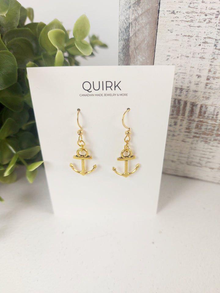 Quirk Handmade Jewelry, Stainless Steel Dangling Earrings