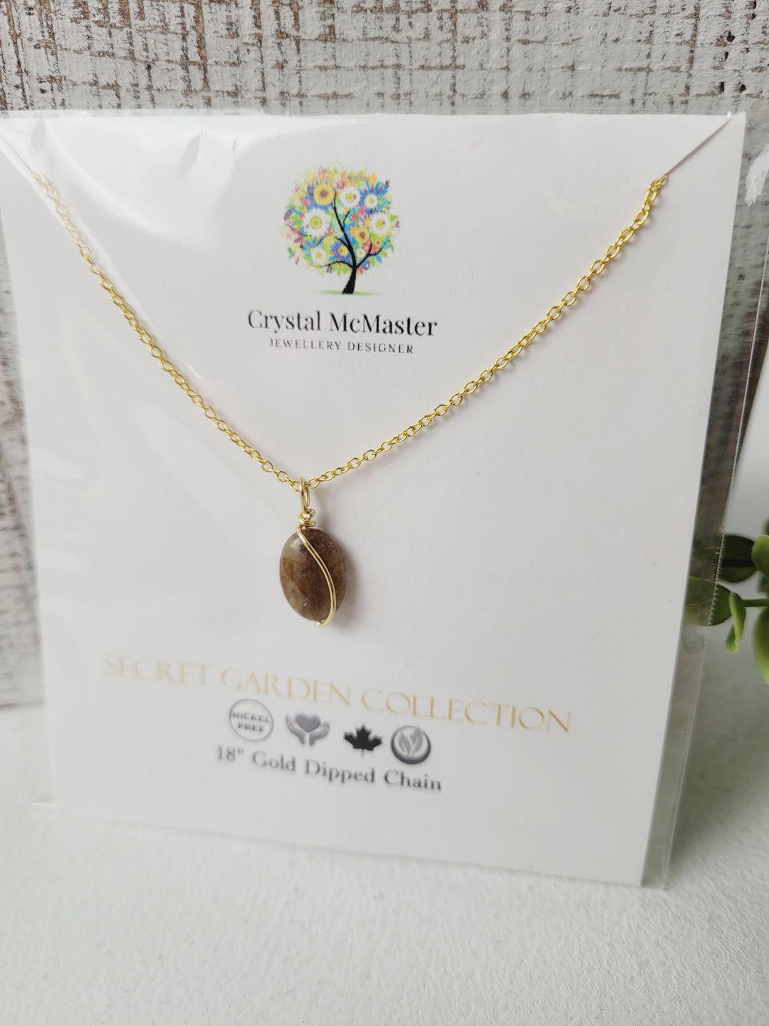 Crystal McMaster Jewellery, Secret Garden 14K Gold Dipped Necklace Collection