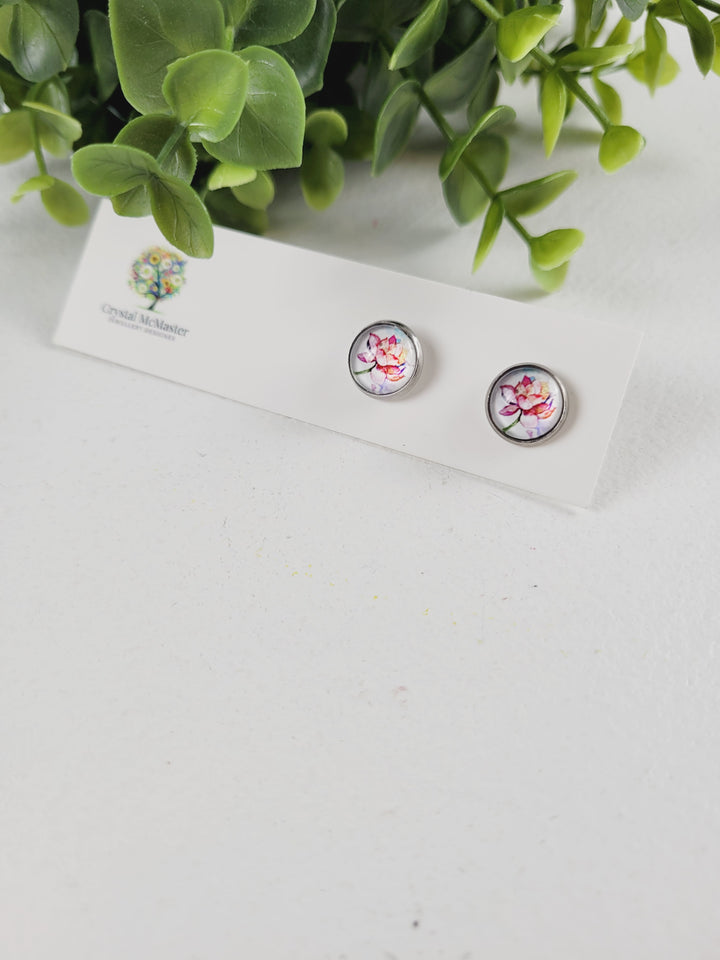 Crystal McMaster Jewellery, Stainless Steel Cabochon Studs