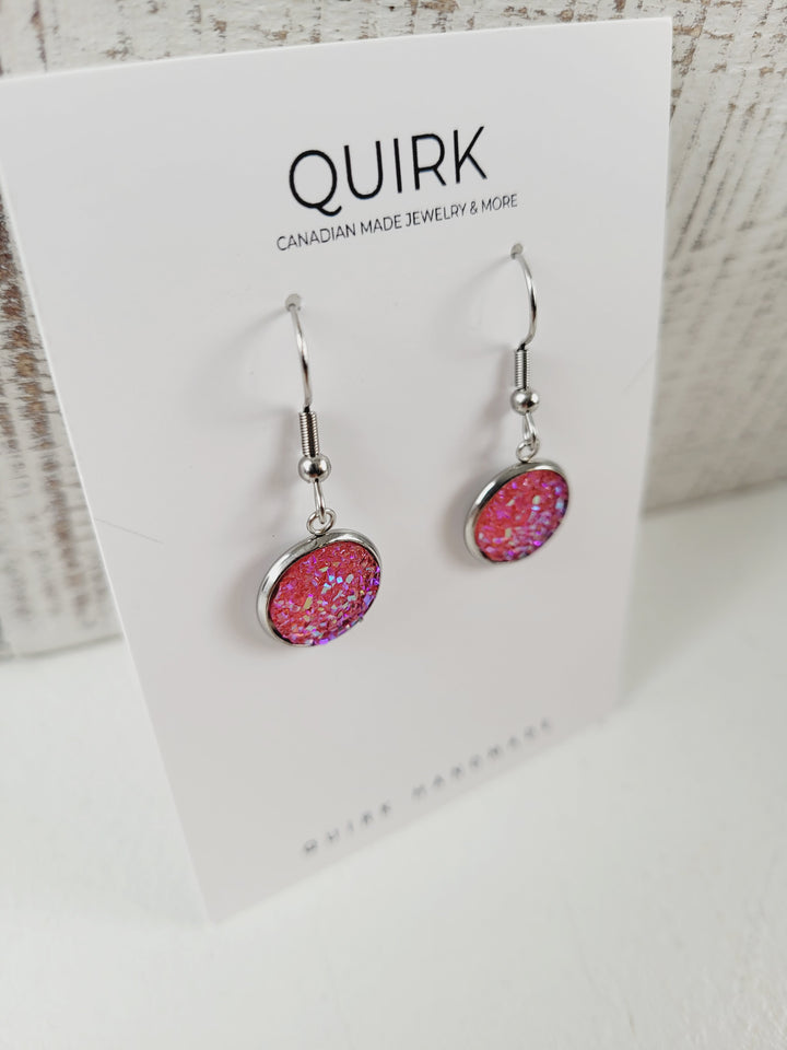 Quirk Handmade Jewelry, Stainless Steel Dangling Earrings