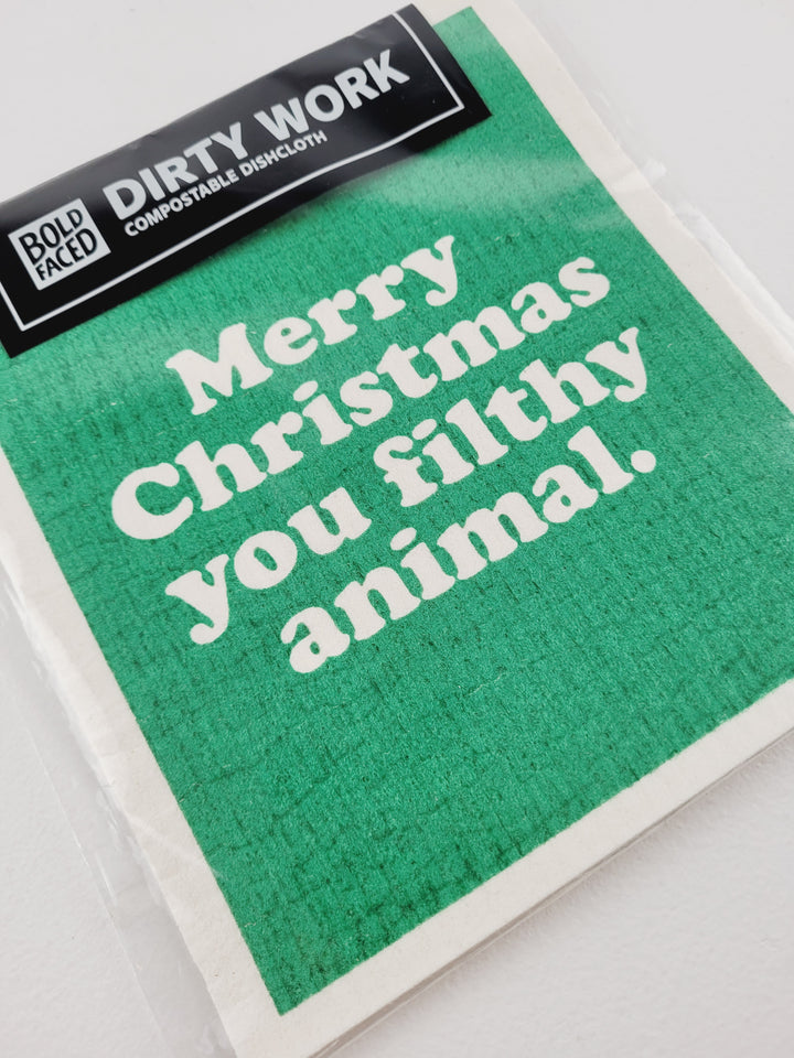 Bold Faced Goods, Funny Compostable Single Dishcloths