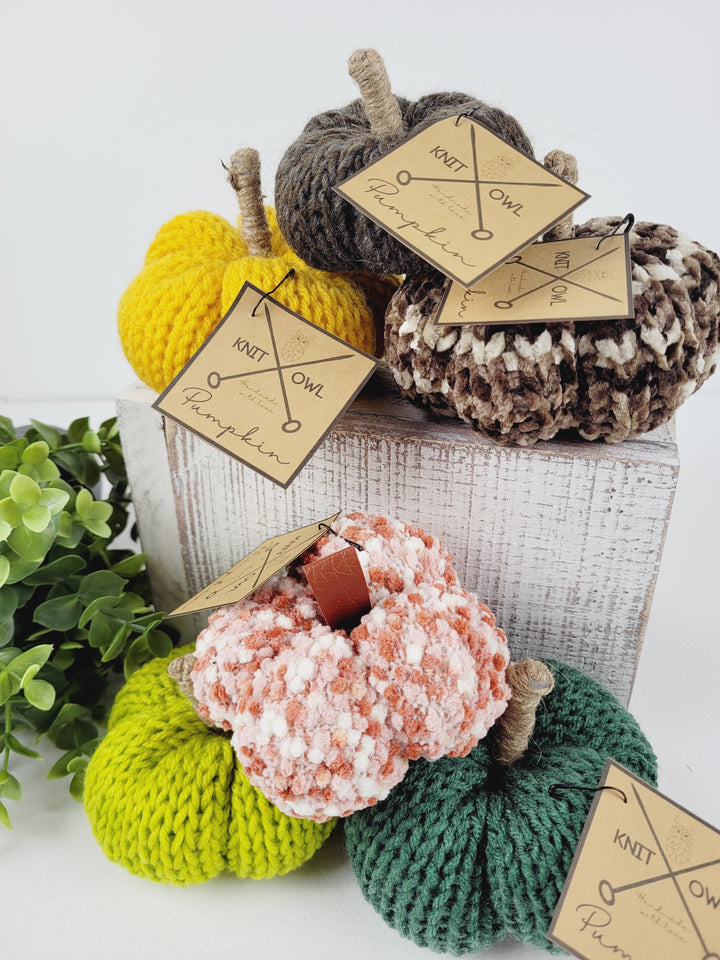 Knit Owl, Knit Pumpkins