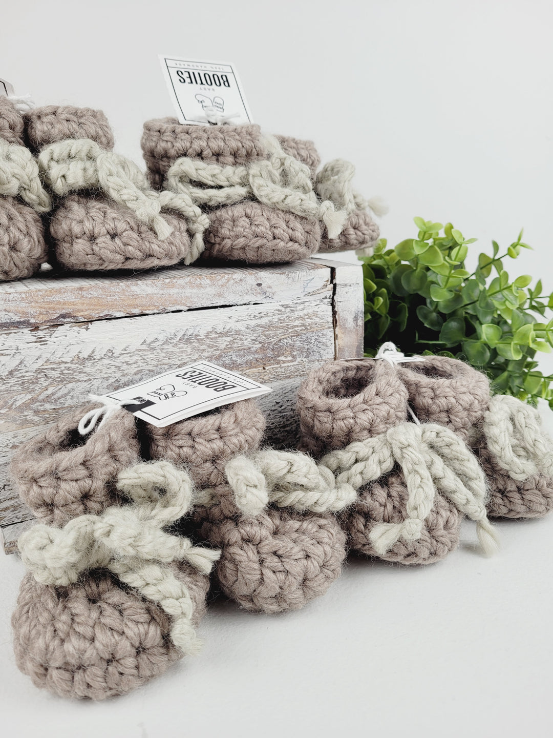 Pink Blossom Crochet, Chunky Baby Booties