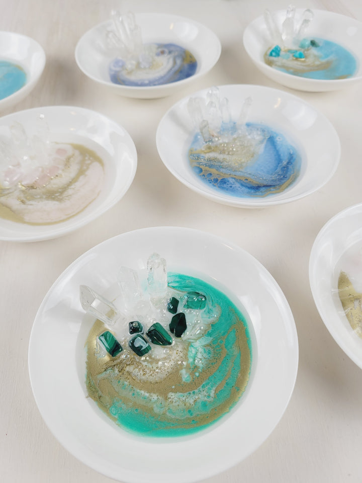 Kristi Scott Art, Crystal & Painted Ring Dishes
