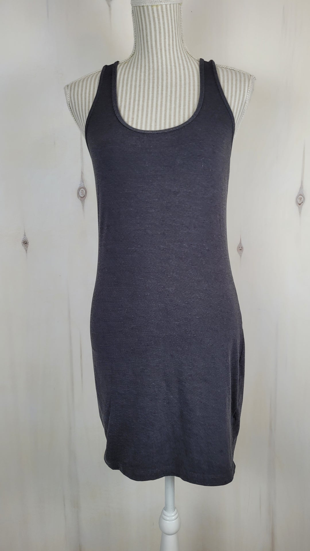 FOREVER 21 GREY FITTED DRESS LADIES LARGE EUC