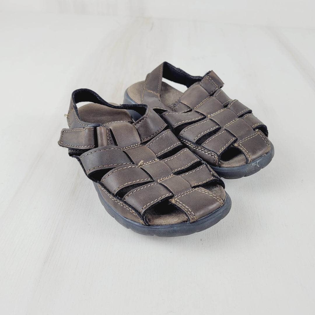 SMART FIT BROWN SANDALS SIZE 9 KIDS EUC