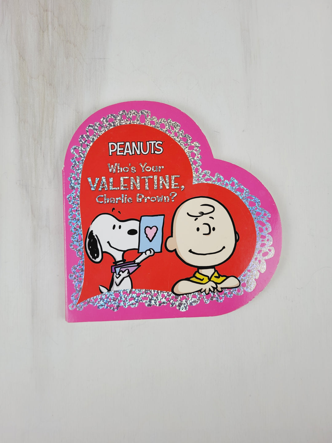 WHO'S YOUR VALENTINE CHARLIE BROWN? BOARD BOOK EUC