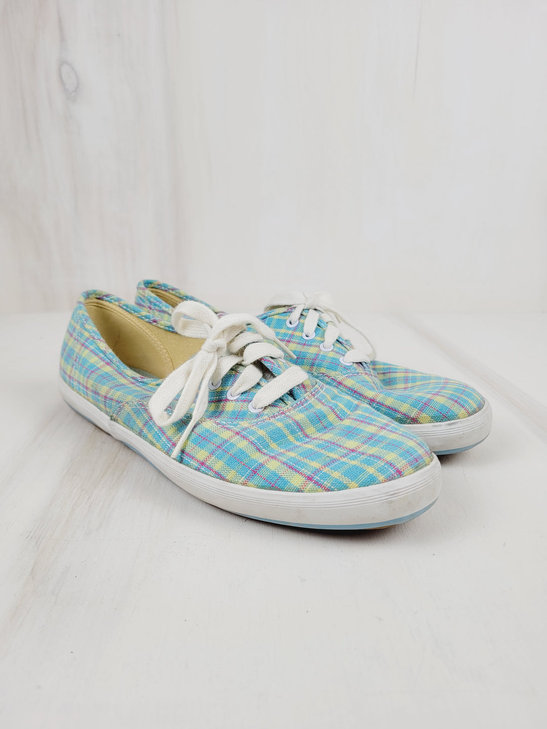 KEDS PLAID SHOES LADIES SIZE 8 EUC/VGUC