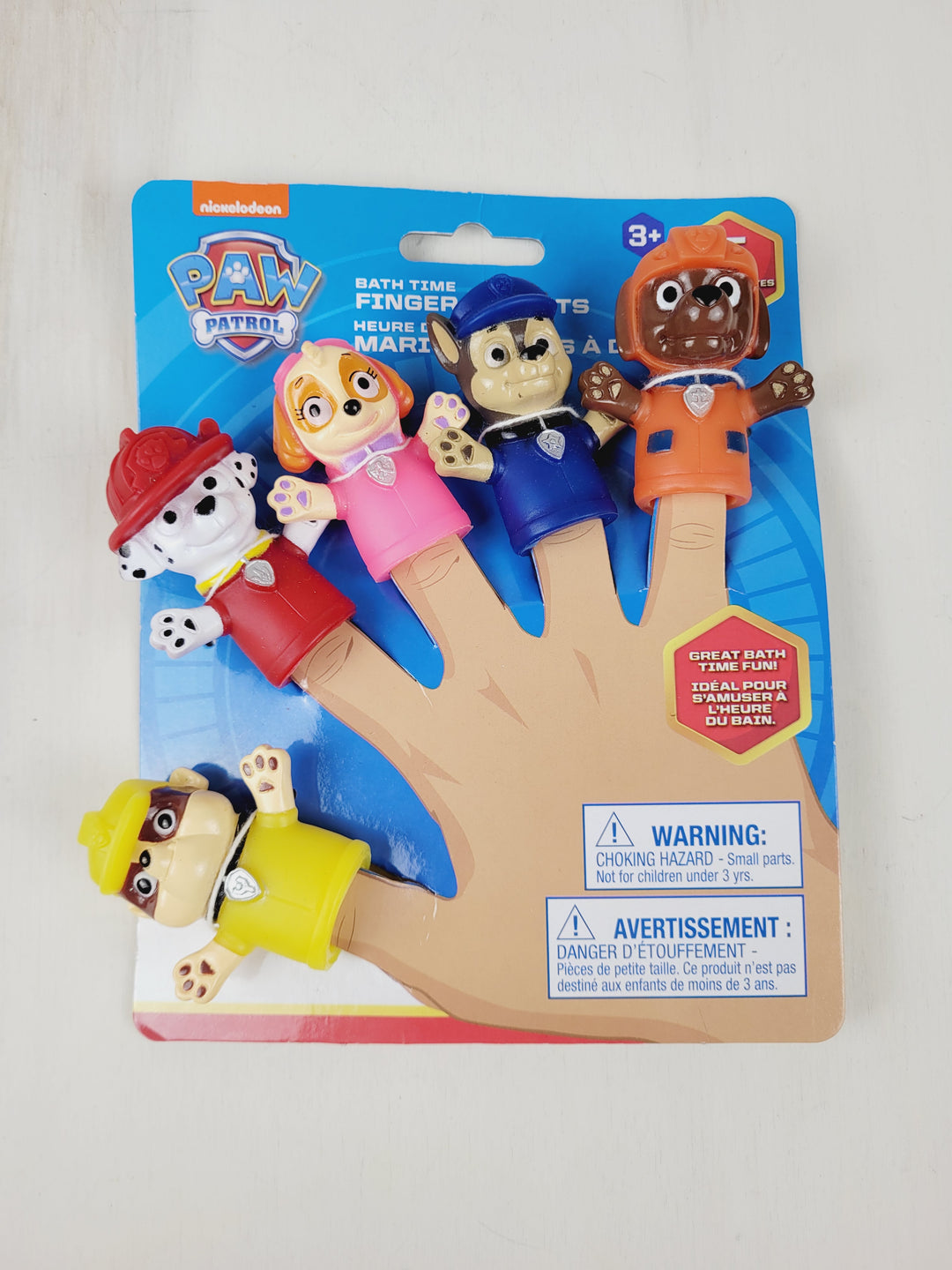 PAW PATROL BATH TIME FINGER PUPPETS NEW!