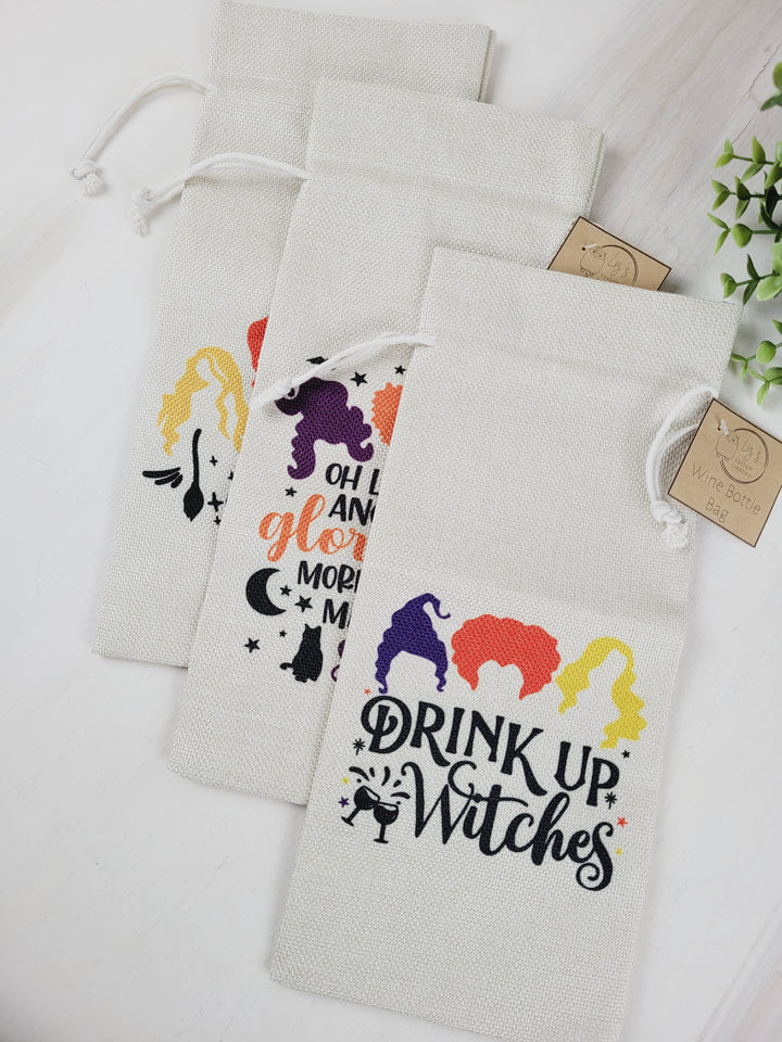 Liz's Custom Creation, Halloween Themed Wine Bags