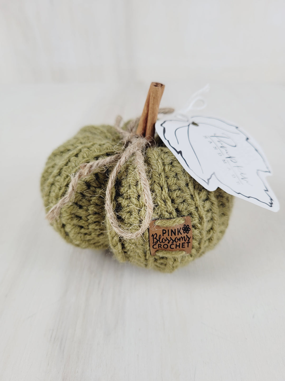 Pink Blossom Crochet, Handmade Crochet Pumpkin Decor