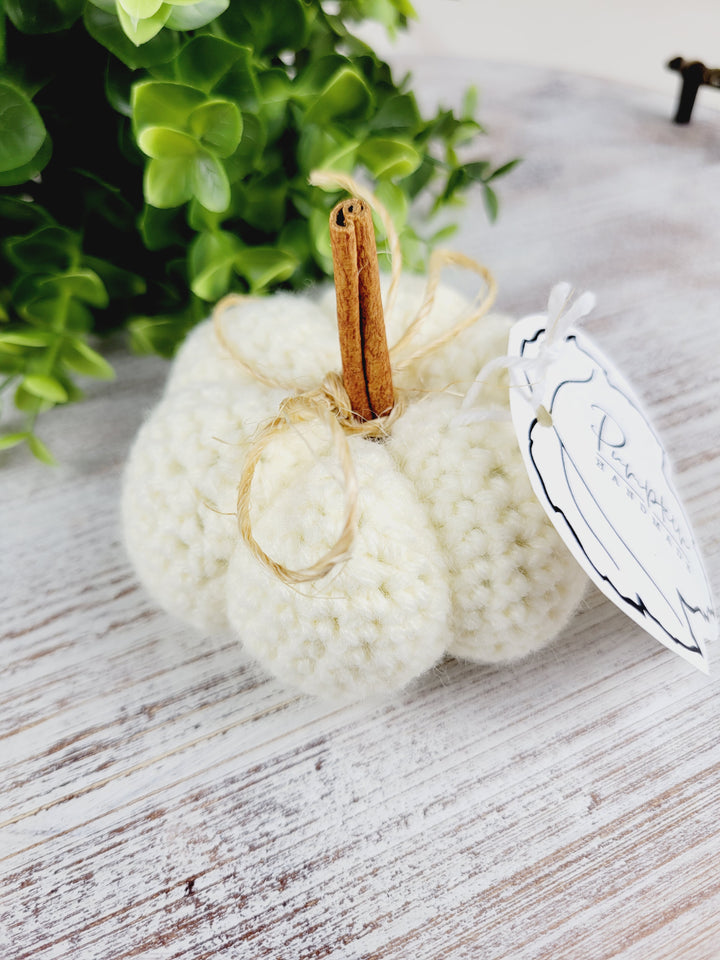 Pink Blossom Crochet, Handmade Crochet Pumpkin Decor
