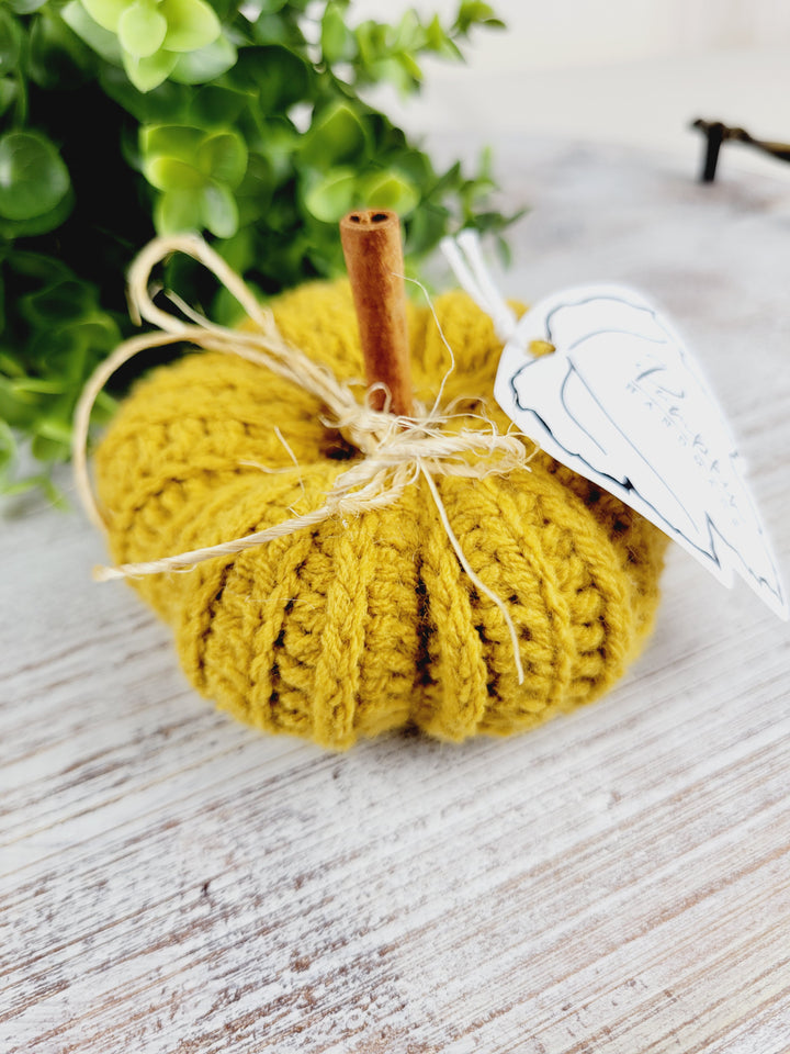 Pink Blossom Crochet, Handmade Crochet Pumpkin Decor