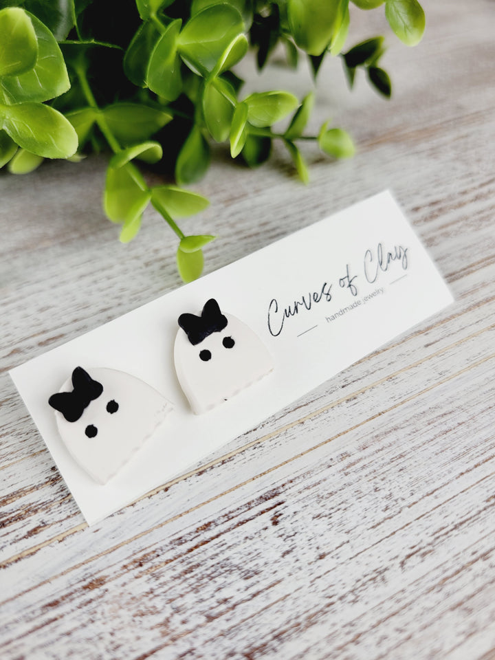 Curves of Clay, Autumn and Halloween Stud Earrings