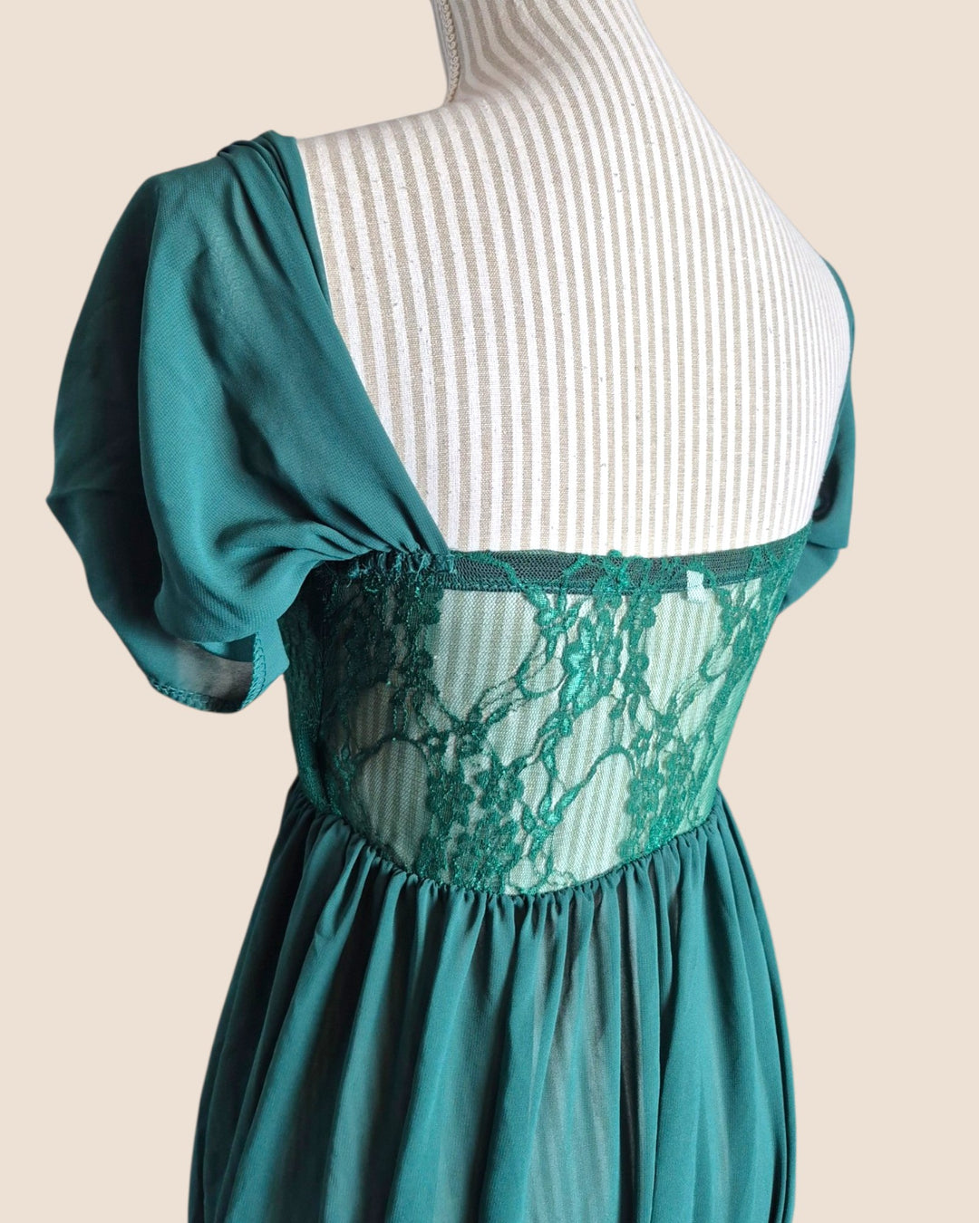 Pre-Loved Emerald Green Sheer Dress Ladies Small | Betty’s Marketplace
