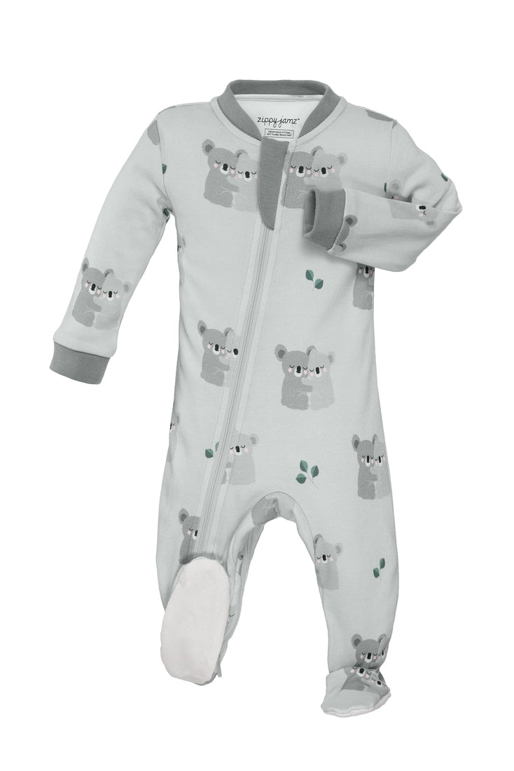 ZippyJamz, Organic Cotton Footed Sleeper- Koala-fied Cutie