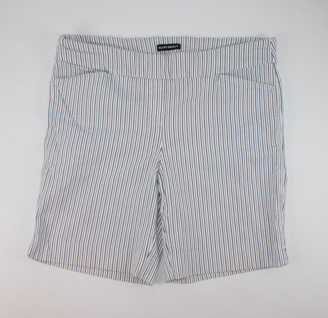 HILARY RADLEY STRETCH STRIPED SHORTS LADIES SIZE 16 EUC