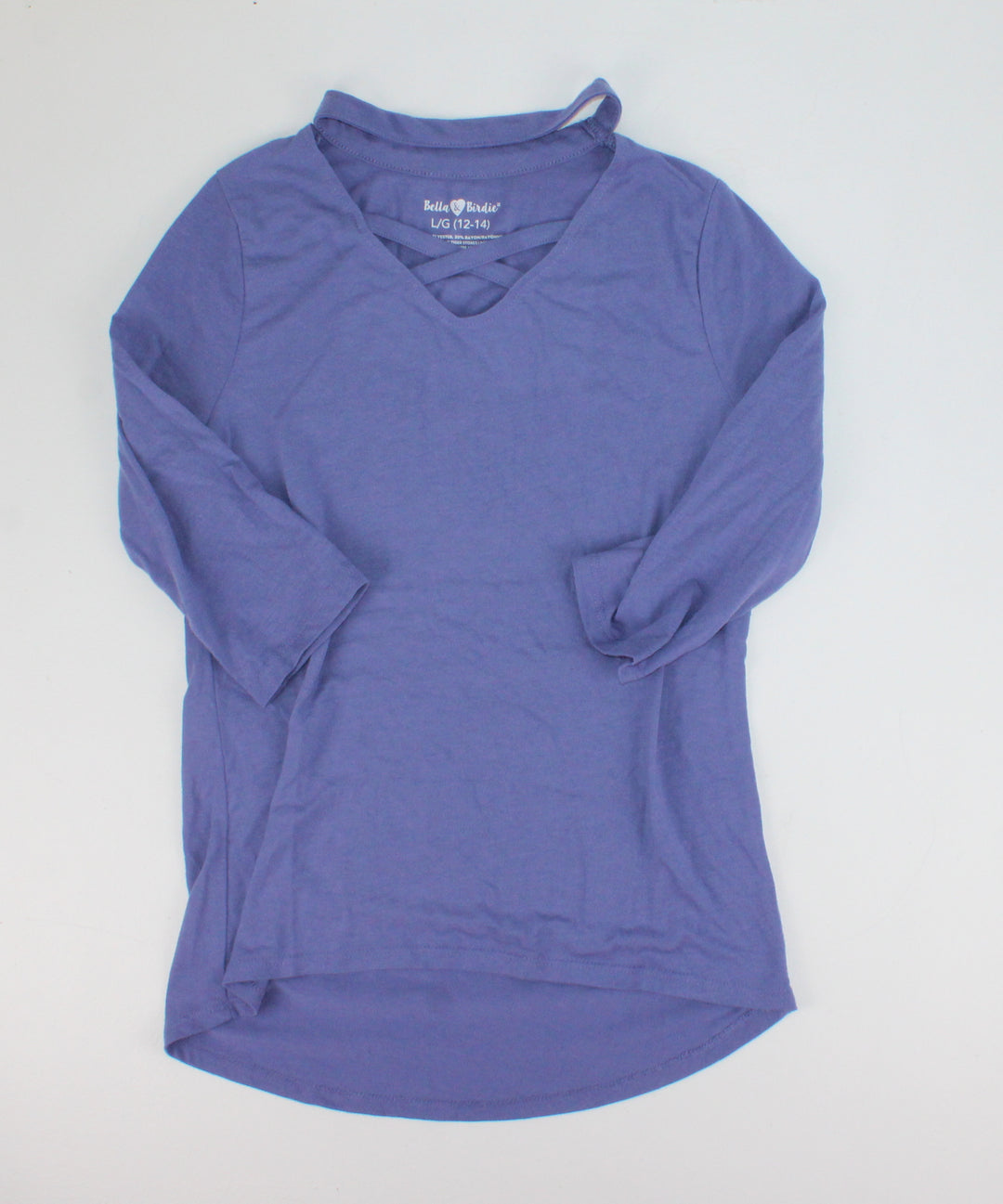 BELLA & BIRDIE BLUE TOP 12-14Y EUC