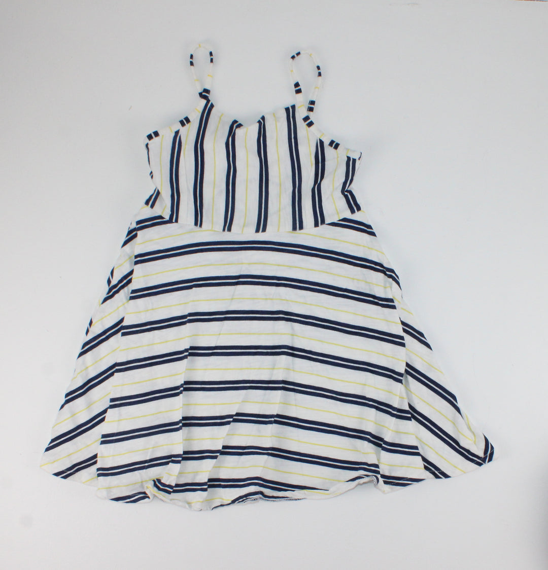 OLD NAVY BLUE AND YELLOW STRIPED DRESS 5Y EUC