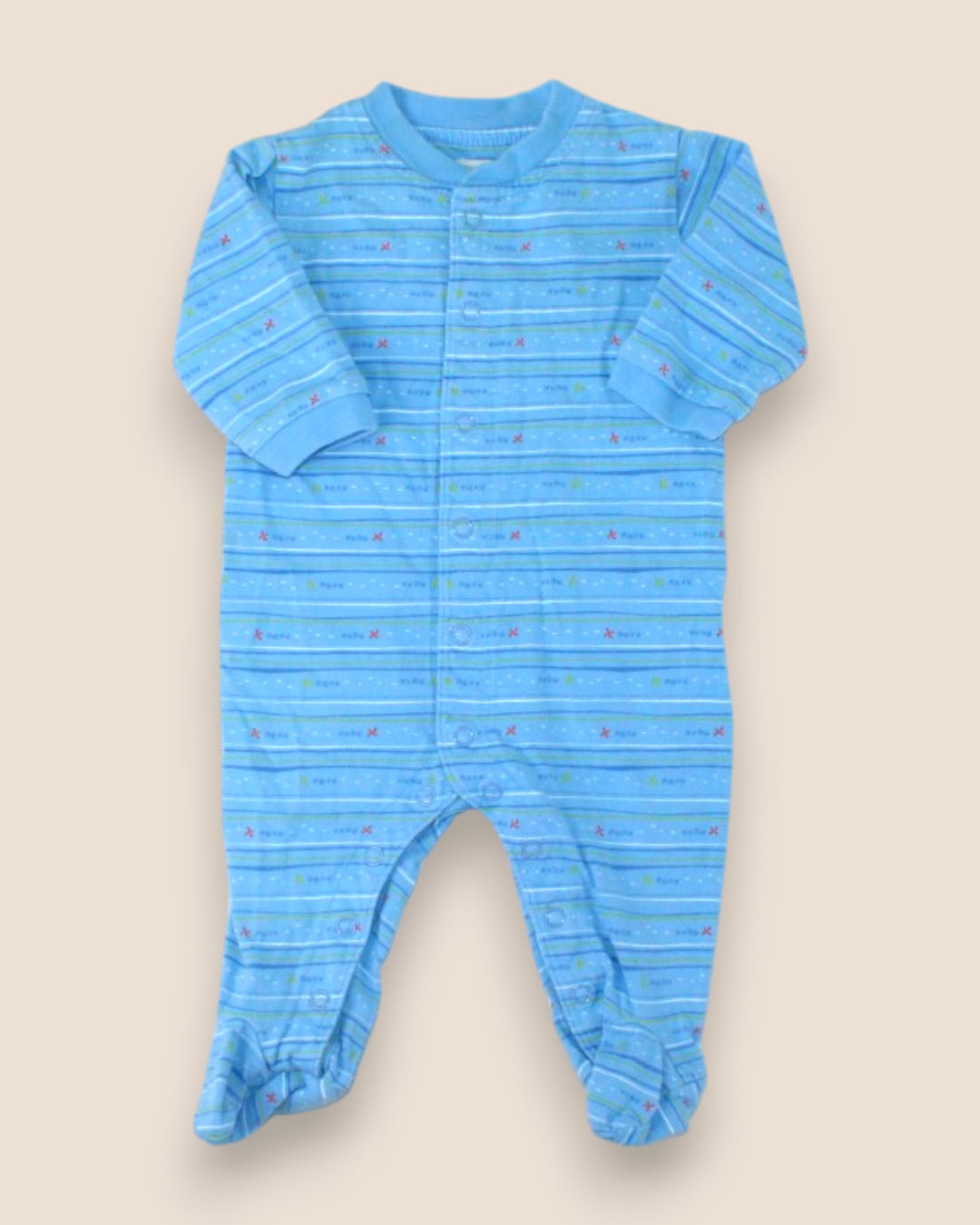 Pre-Loved Mexx Blue Striped Footies 0-3M | Betty’s Marketplace