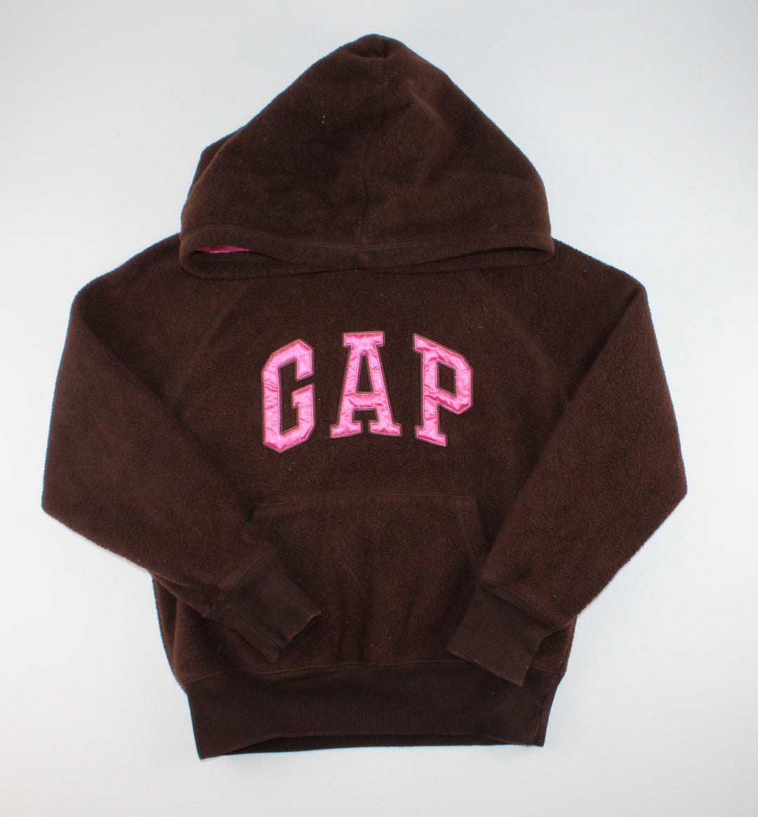 GAP FLEECE BROWN/PINK SWEATER 6-7Y EUC