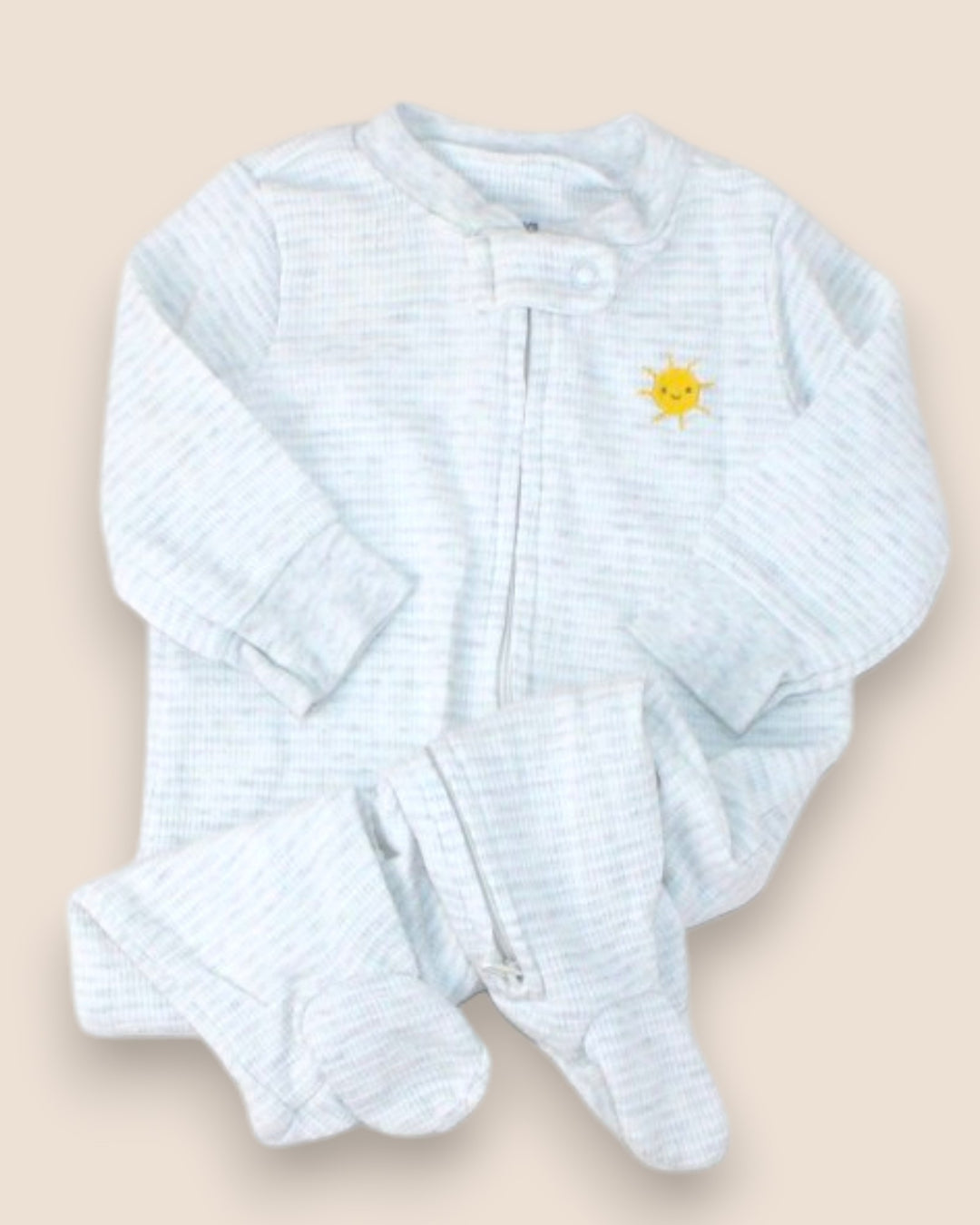 Pre-Loved Simple Joys Grey Footies With Sunshine 0-3M | Betty’s Marketplace