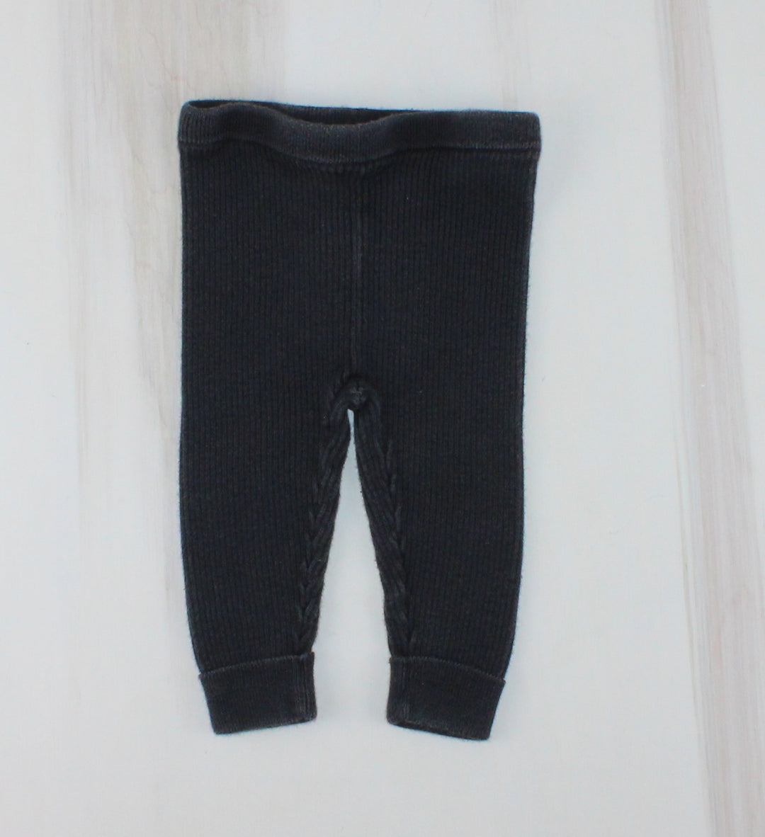 GAP CHARCOAL THICK LEGGINGS 3-6M EUC