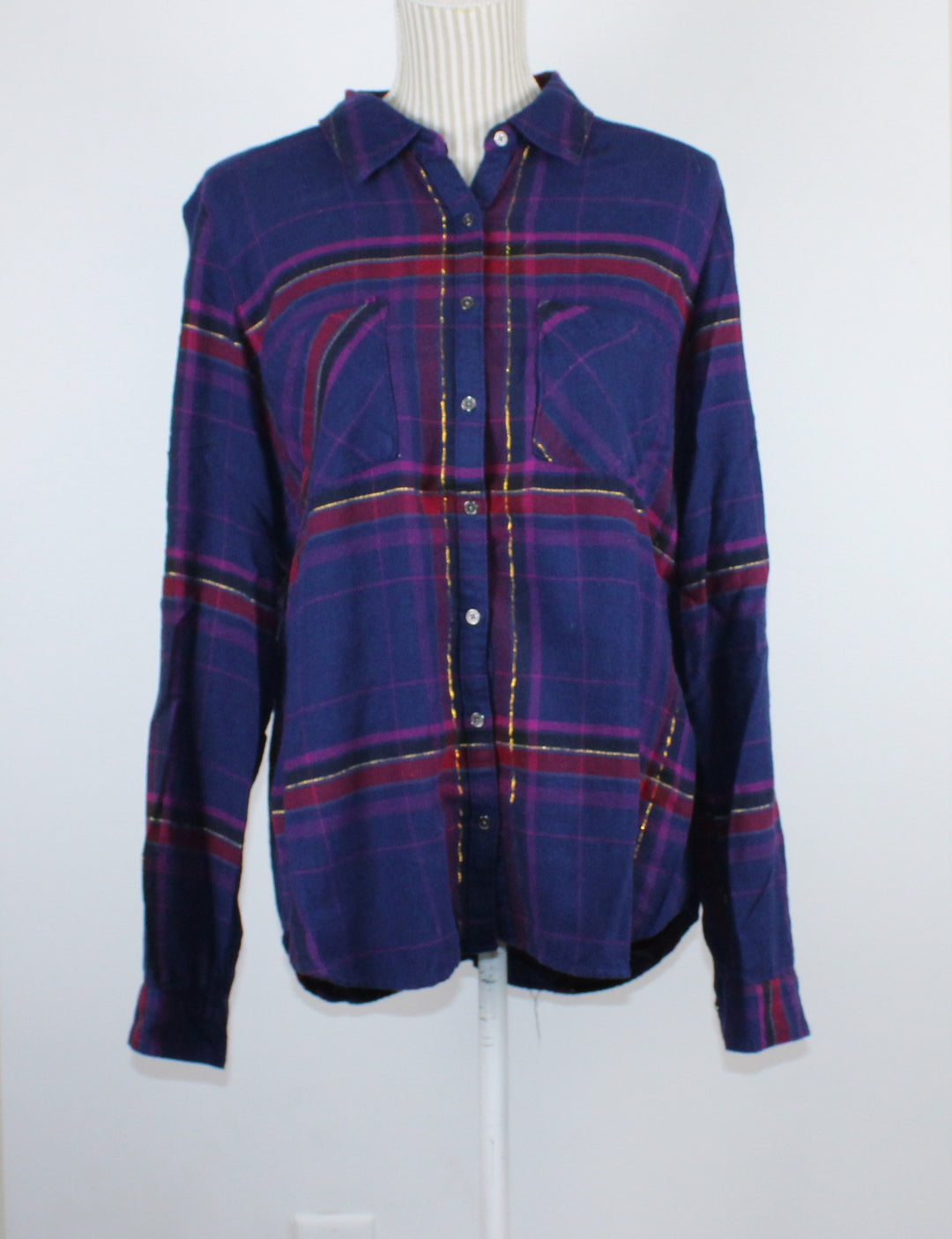 MAURICES PLAID TOP LADIES XL EUC