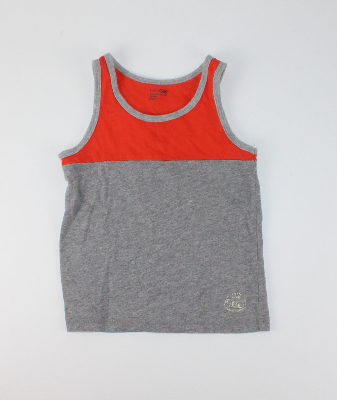 GAP ORANGE & GREY TANK TOP 3Y EUC