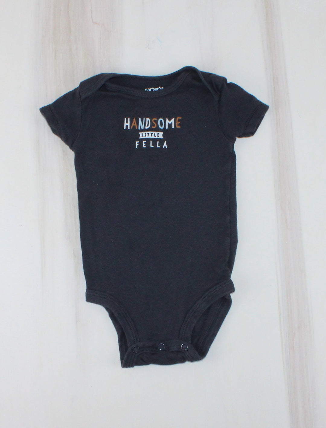 CARTERS HANDSOME LITTLE FELLA ONESIE 6M VGUC/EUC