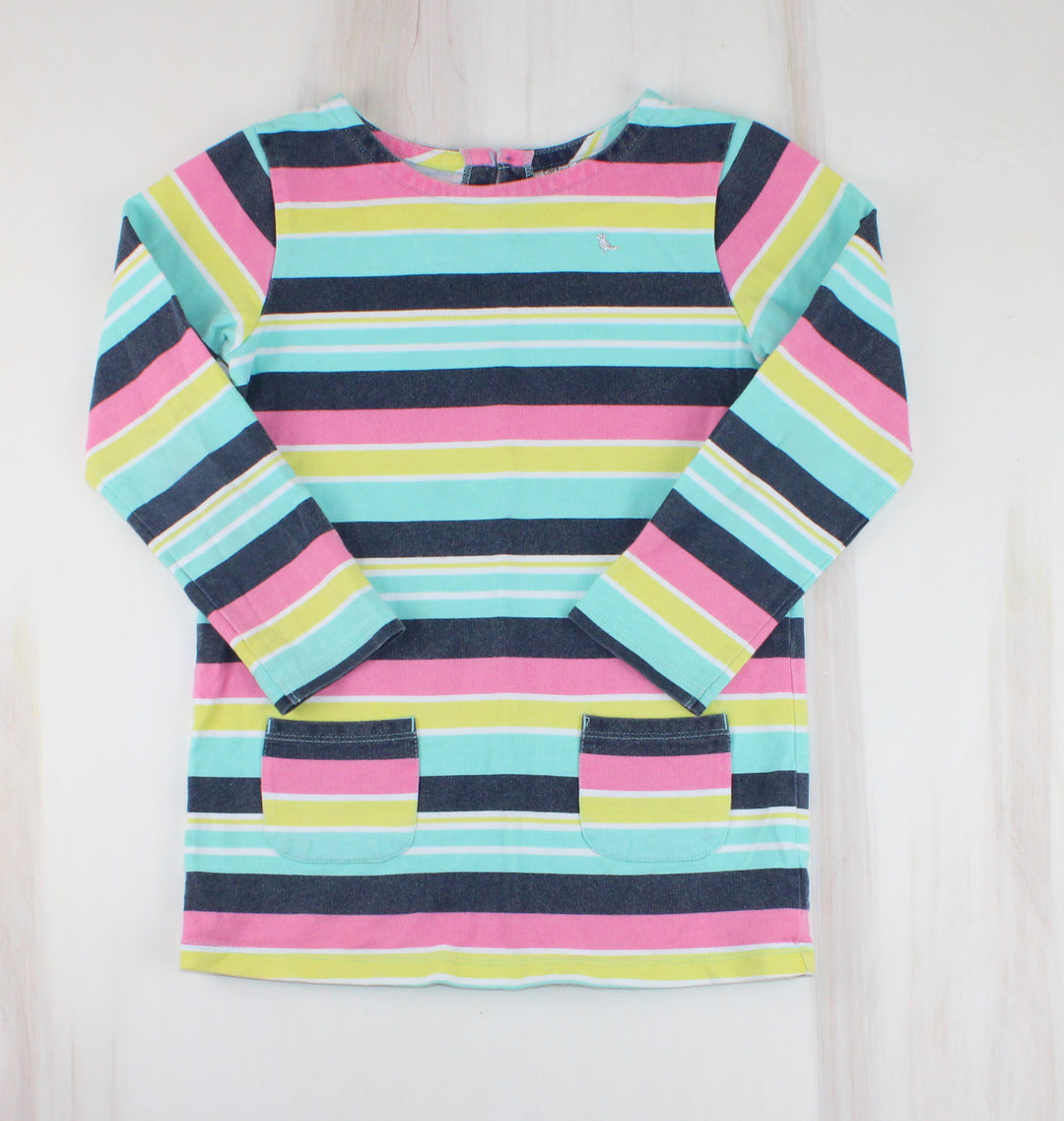 CARTERS STRIPED LONG TOP 6X VGUC