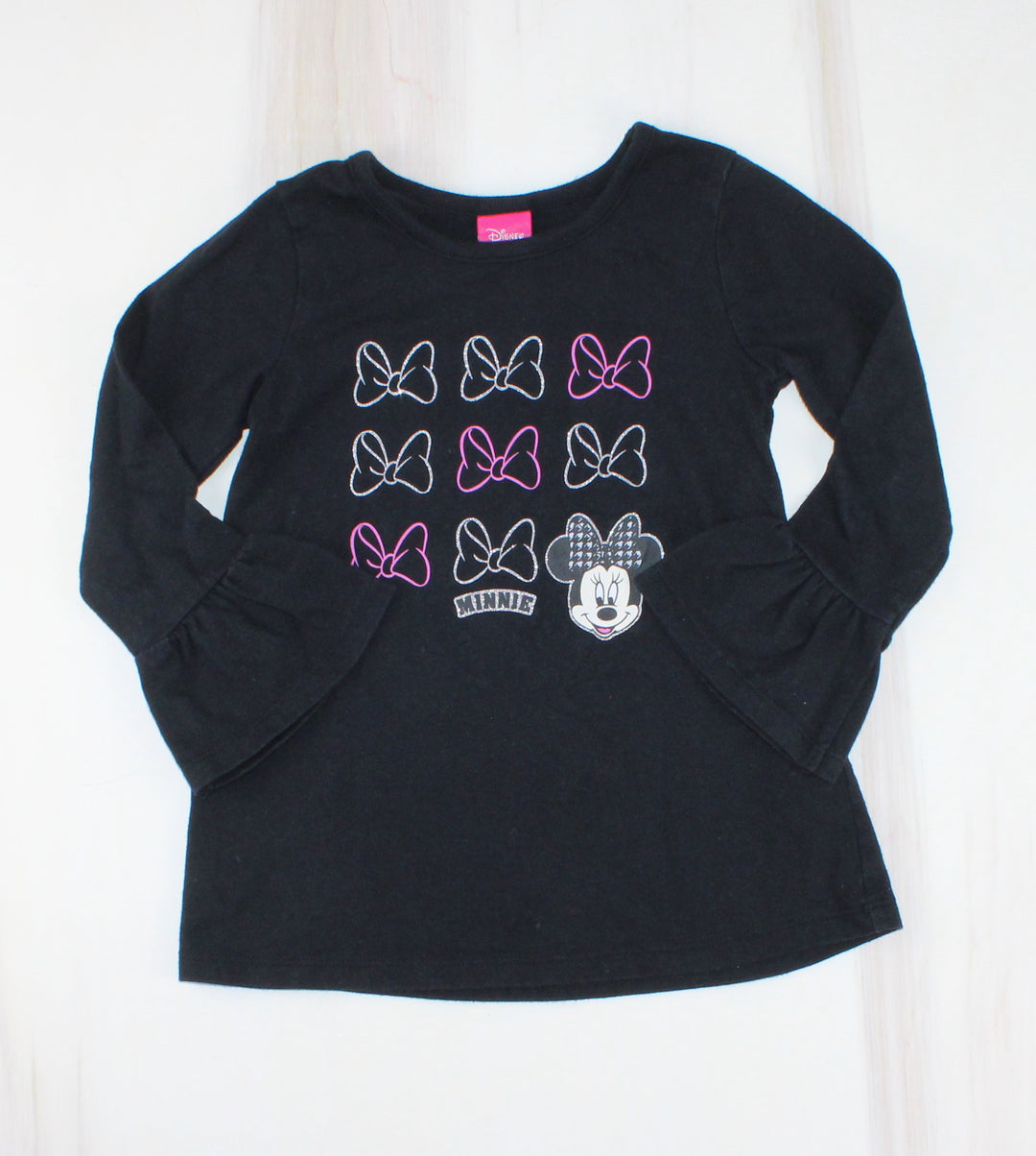 DISNEY MINNIE MOUSE BLACK TOP 5Y EUC