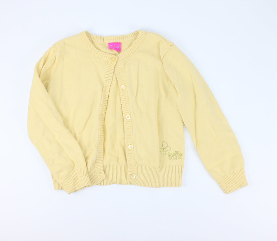 DISNEY BELLE YELLOW CARDIGAN 5Y EUC