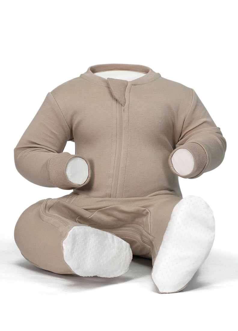 ZippyJamz, Organic Cotton Footed Sleeper - Cozy Mocha