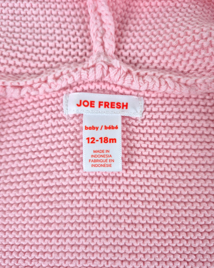 Pre-Loved Joe Fresh Pink Knit Hoodie Girls 12-18M | Betty’s Marketplace