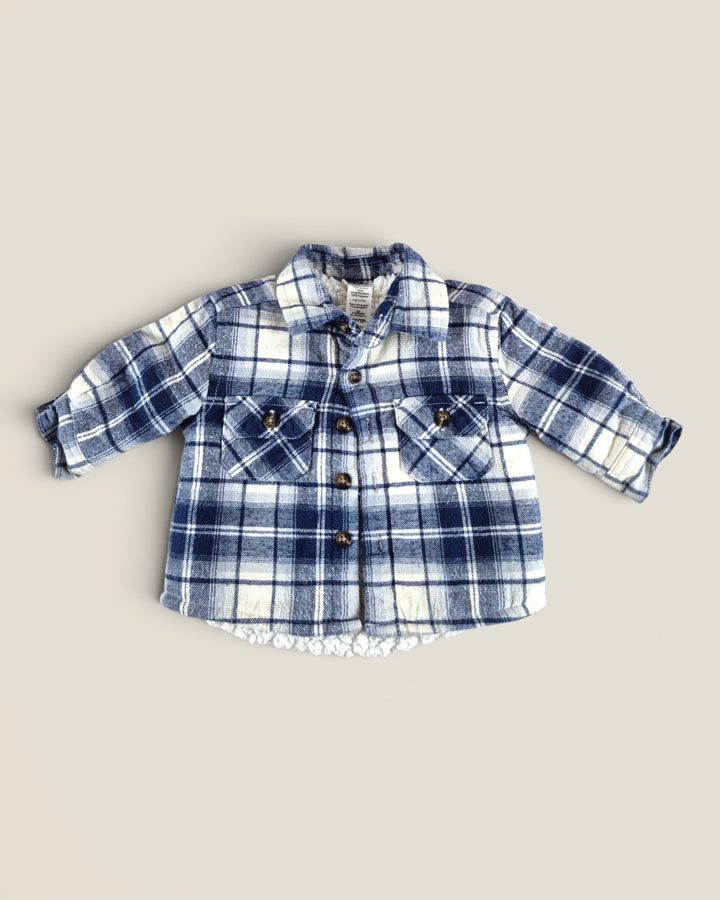 Pre-Loved George Blue Plaid Jacket Boys 0-3M | Betty’s Marketplace